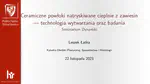 Ceramiczne powłoki natryskiwane cieplnie z zawiesin — technologia wytwarzania oraz badania