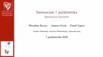 Seminarium inauguracyjne